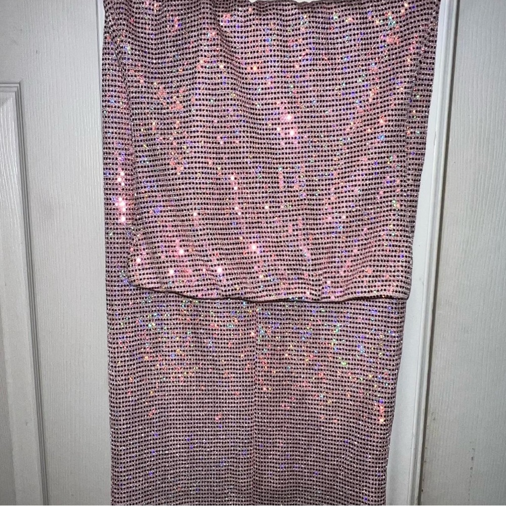 Fashion Nova- Sequin Pink Dress